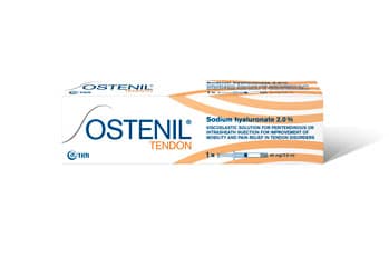 OSTENIL® TENDON Fertigspritze zur Behandlung von Schmerzen und eingeschränkter Bewegungsfähigkeit bei Sehnenbeschwerden. Wirksam, sicher und verträglich! Ostenil-Tendon zur Tendinitis Injektion. Hyaluronsäure. TRB-Chemedica